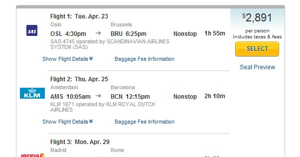 Flight Itinerary - Blogpros Blog