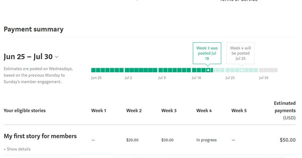 Medium Partner Payouts