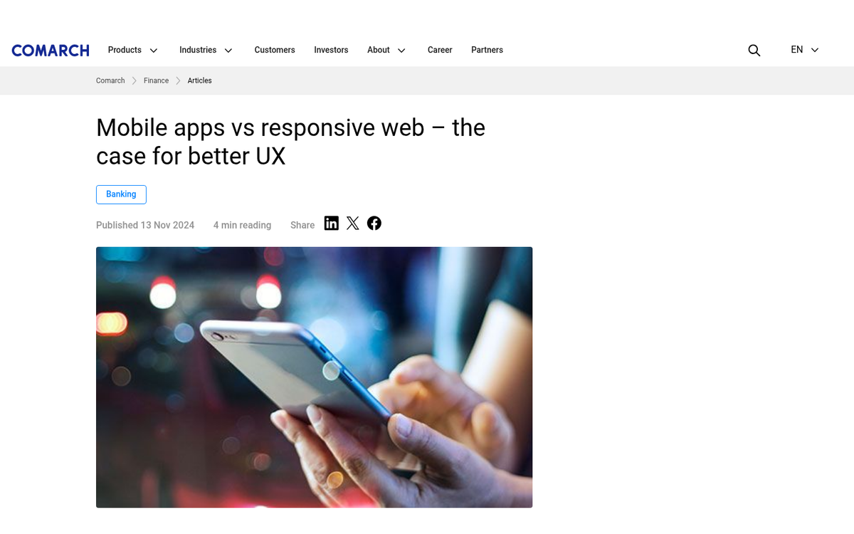 Mobile app interface on smartphone screen