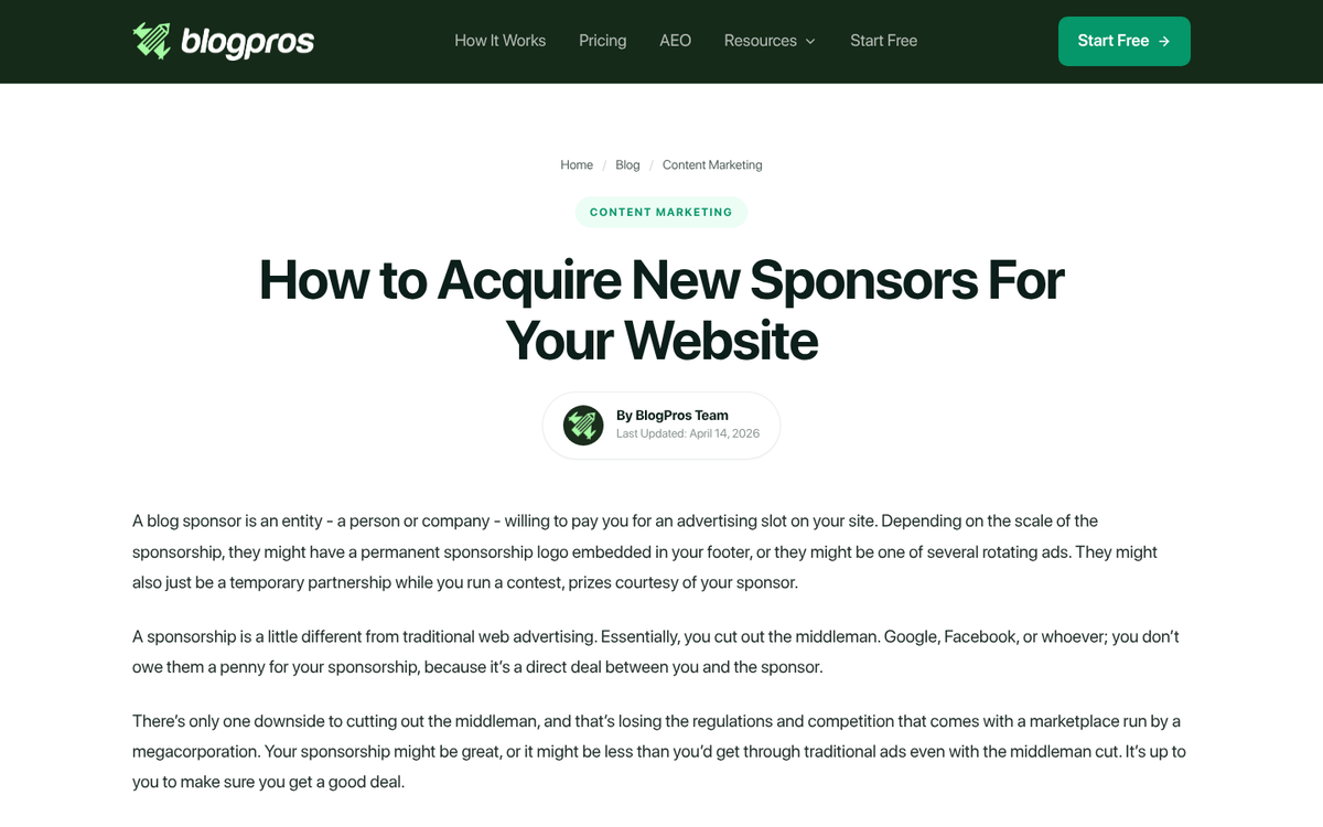 Free trial offer displayed on website screen