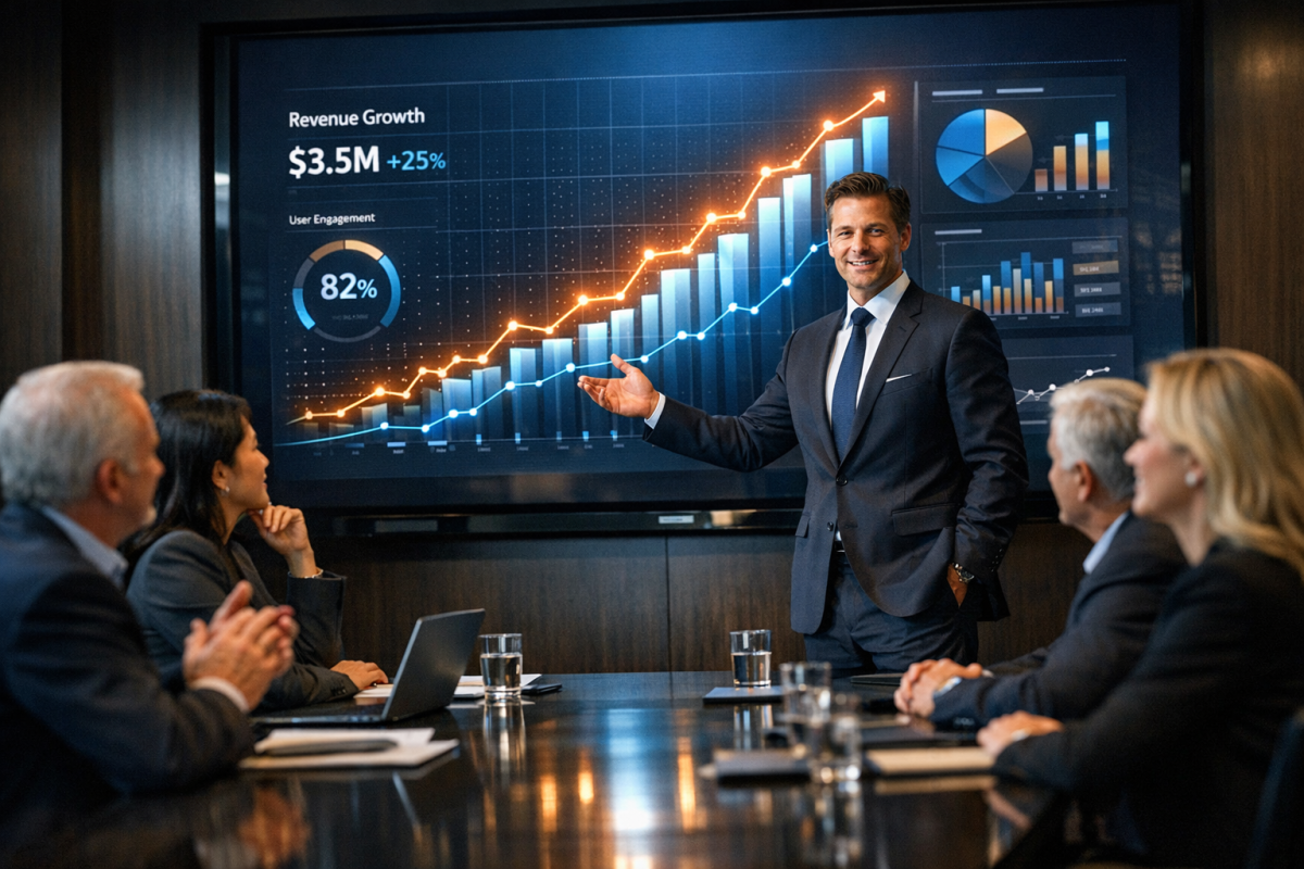 Sponsor and website owner shaking hands