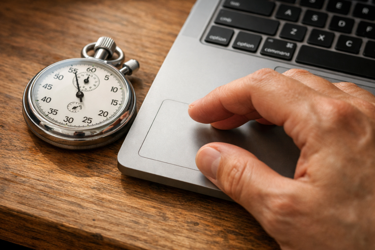 Clock with declining bar graph overlay