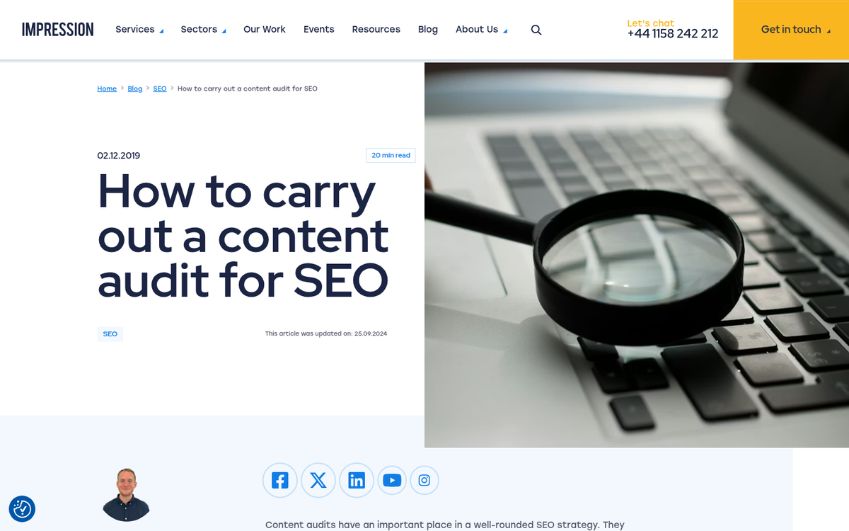Flagged blog post content on screen