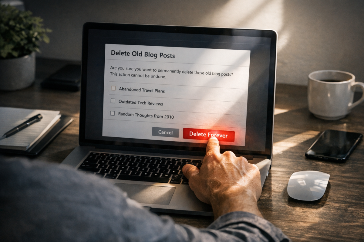 Deleting outdated blog posts with no traffic