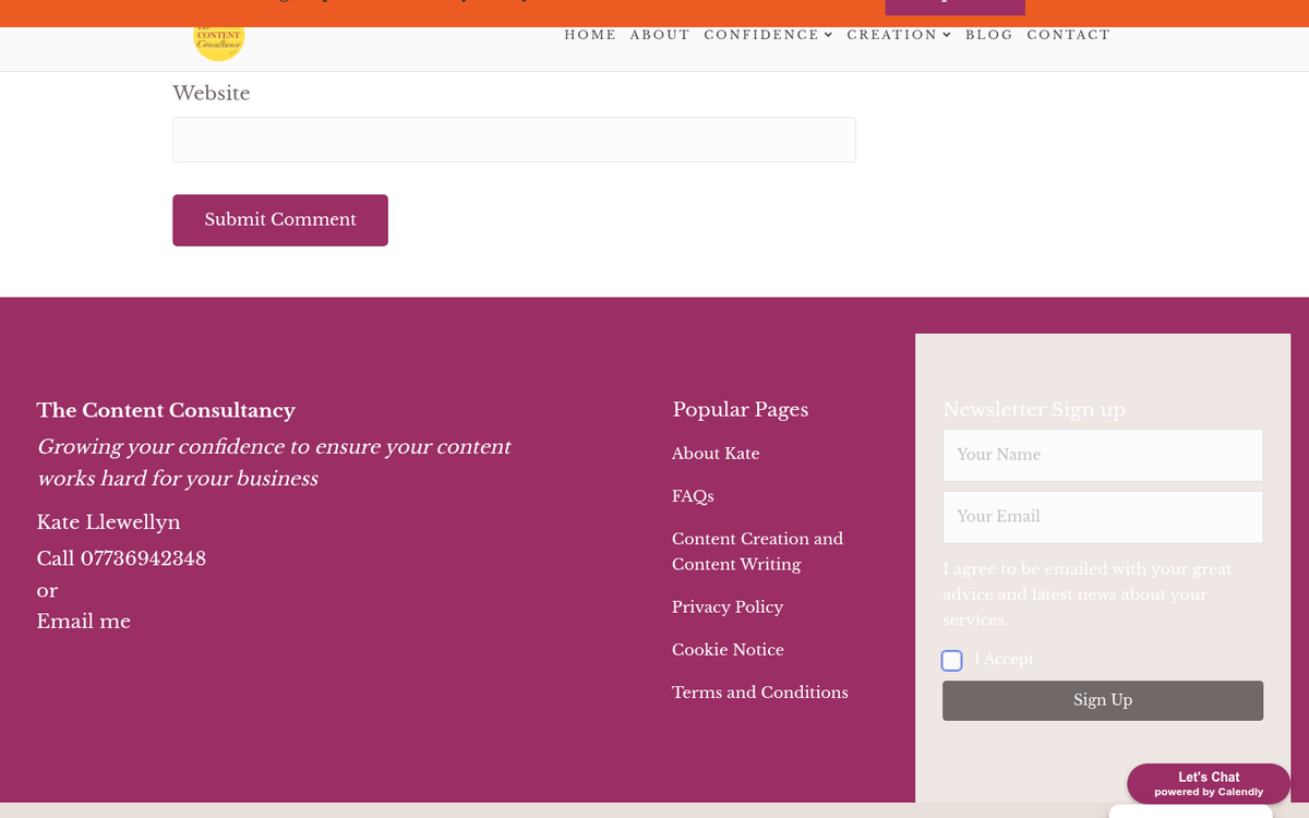 Screenshot of outdated blog post being updated