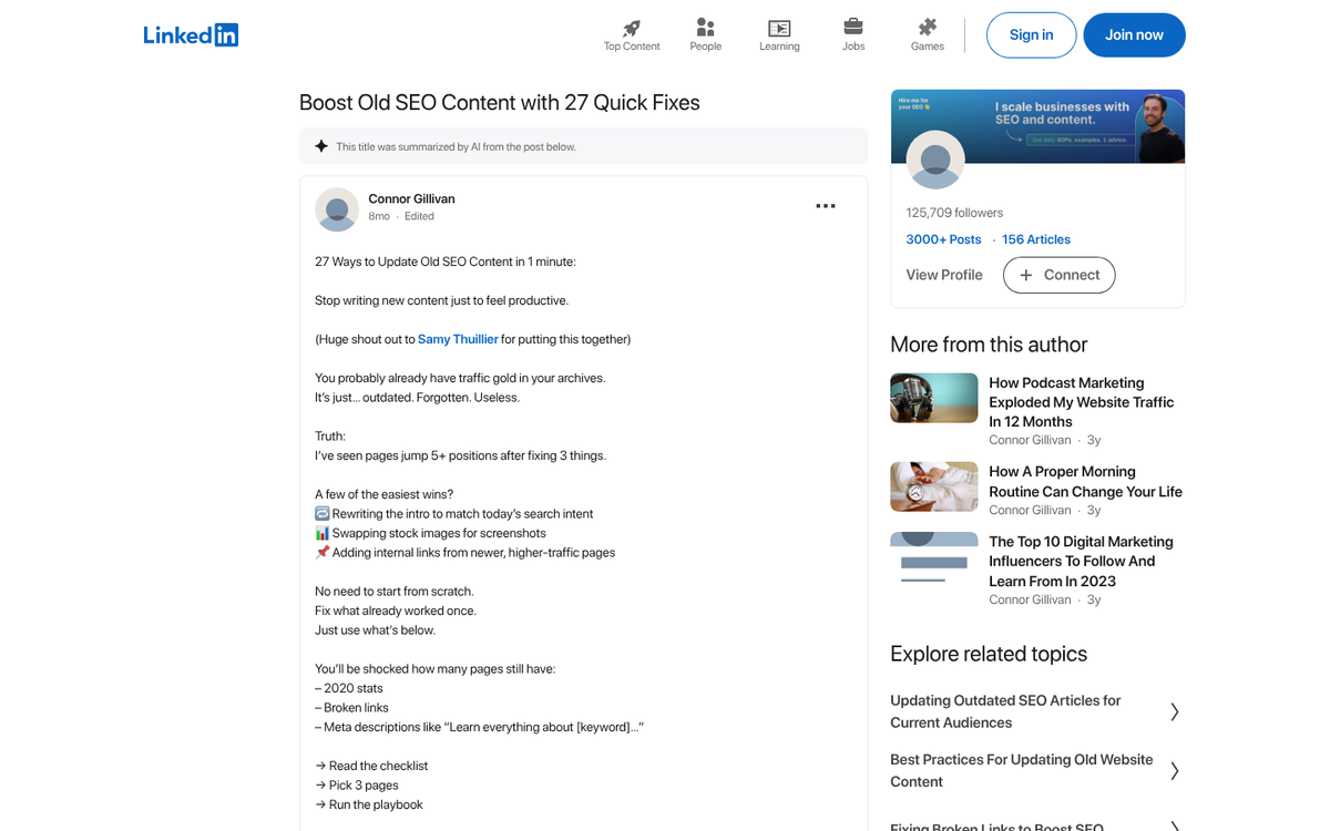 Person editing blog post on laptop screen
