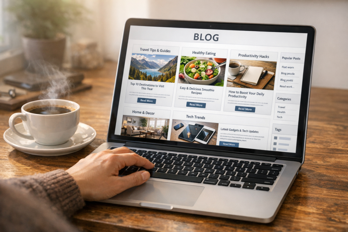 Organized collection of grouped blog post folders