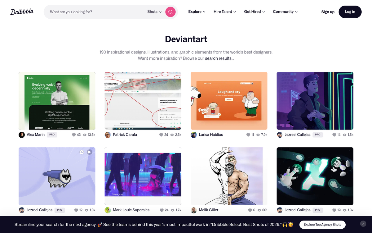 Specialized content curation websites on screen