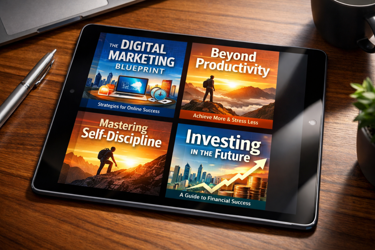 Colorful ebook cover design examples