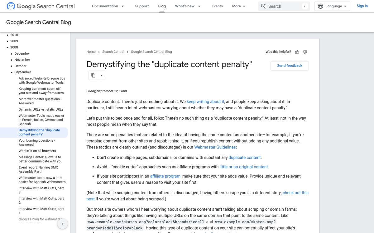 Google search ranking results page screenshot