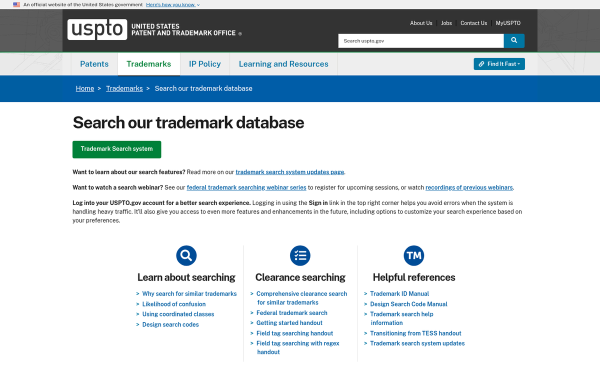 Blog name displayed on branded website