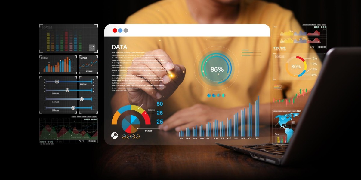 Person reviewing marketing analytics on screen