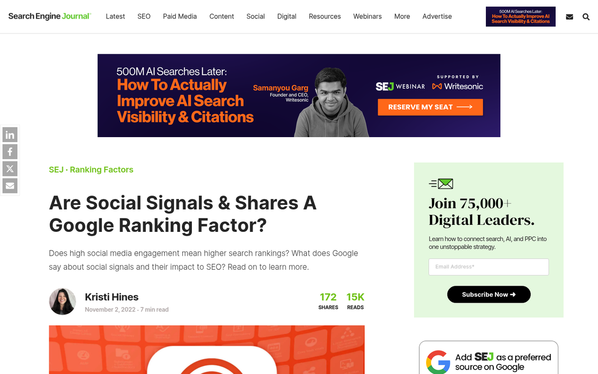 Google search results page from 2014