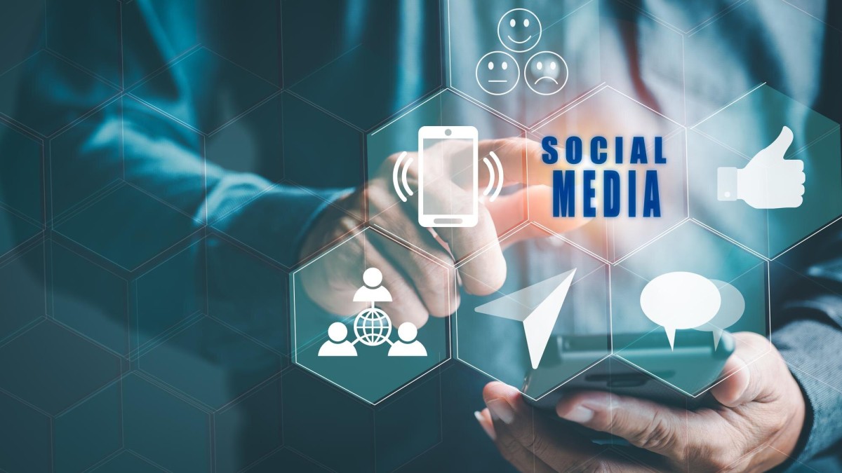 Person boosting social media engagement metrics