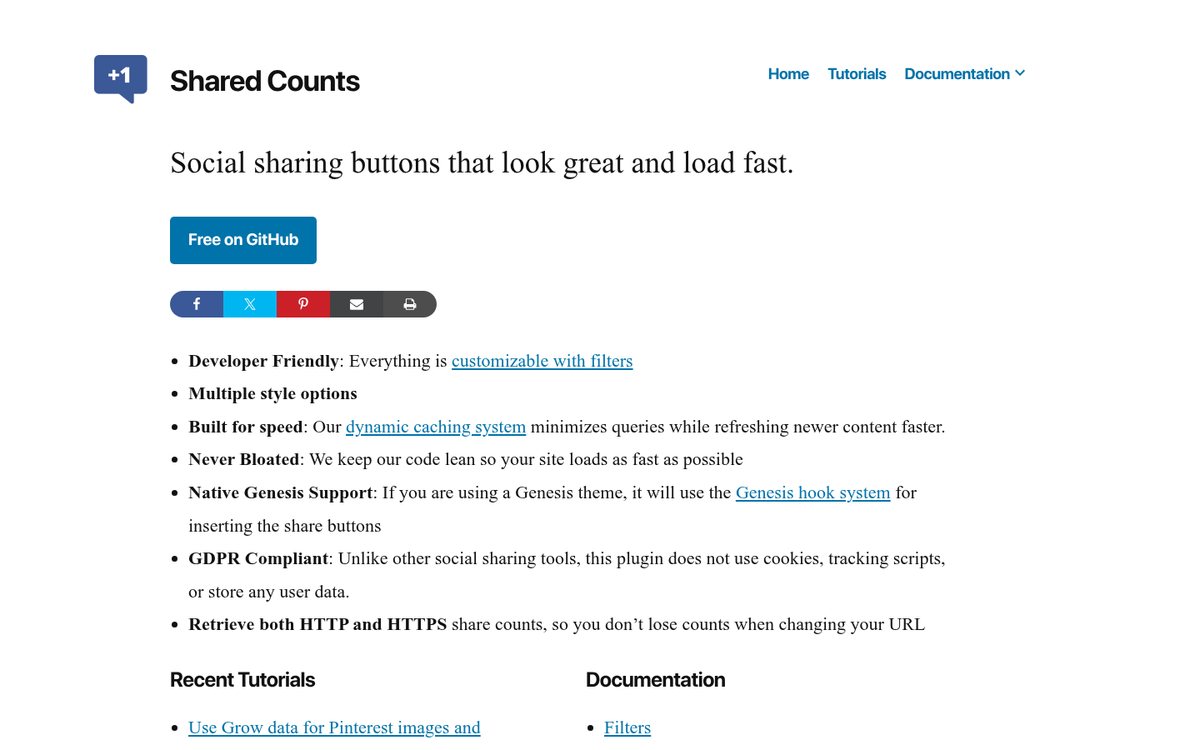 Fast loading social share counter scripts