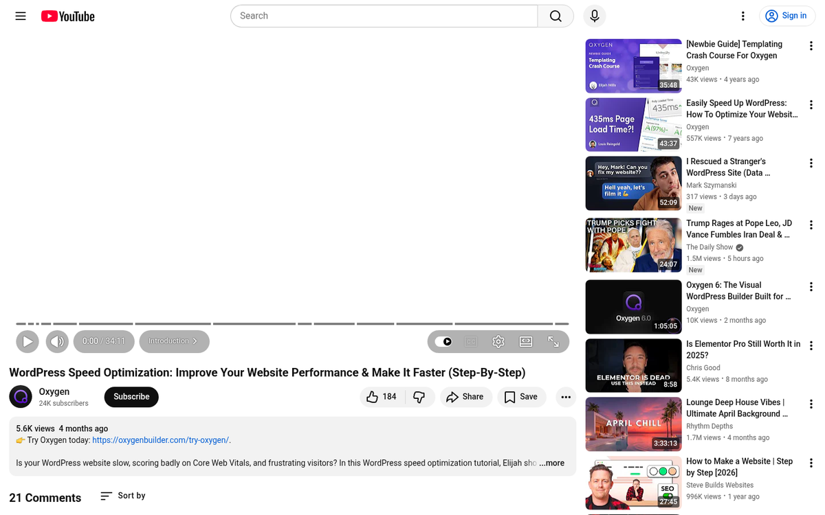 Website speed performance metrics dashboard display