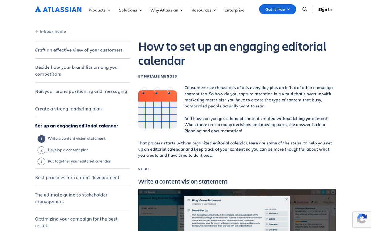 Organized editorial calendar scheduling content topics