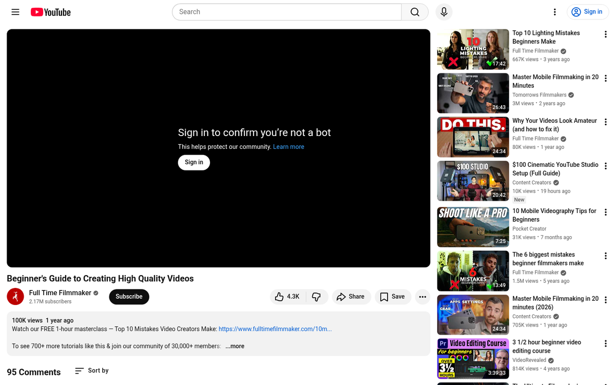 Video recording setup with professional lighting equipment
