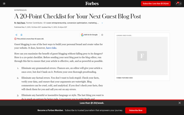 Why You Shouldn’t Accept Money for a Guest Post on Your Site