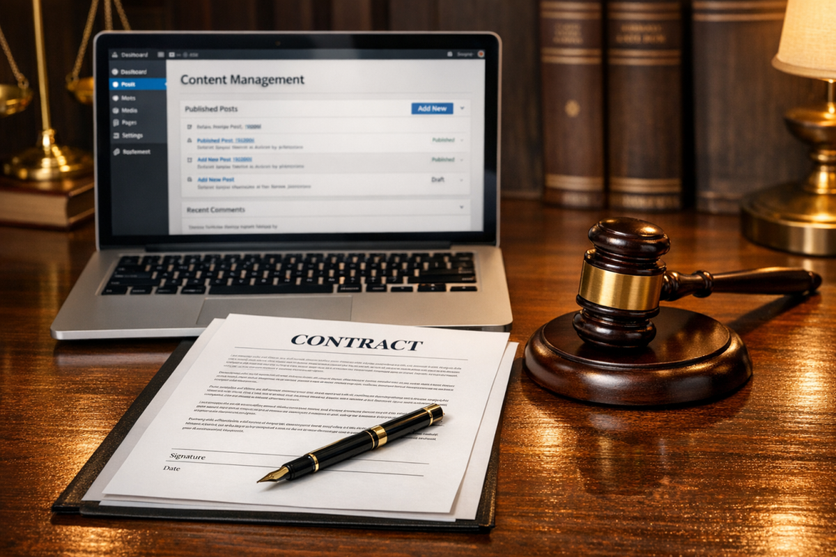 Legal documents and copyright ownership symbols