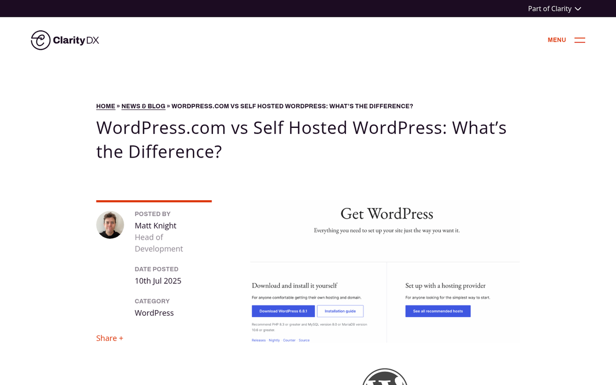 WordPress.com pricing plans comparison chart