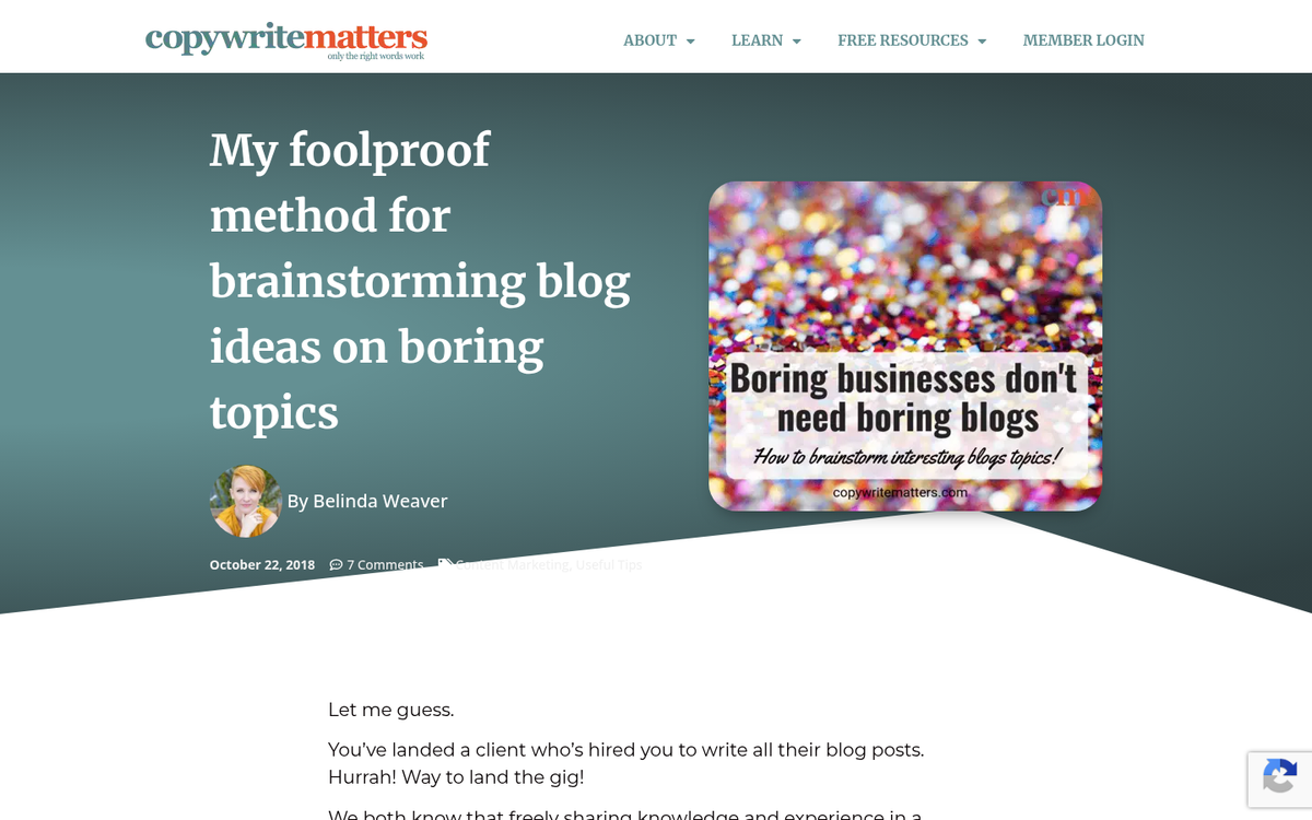 Screenshot of article topic generation tools