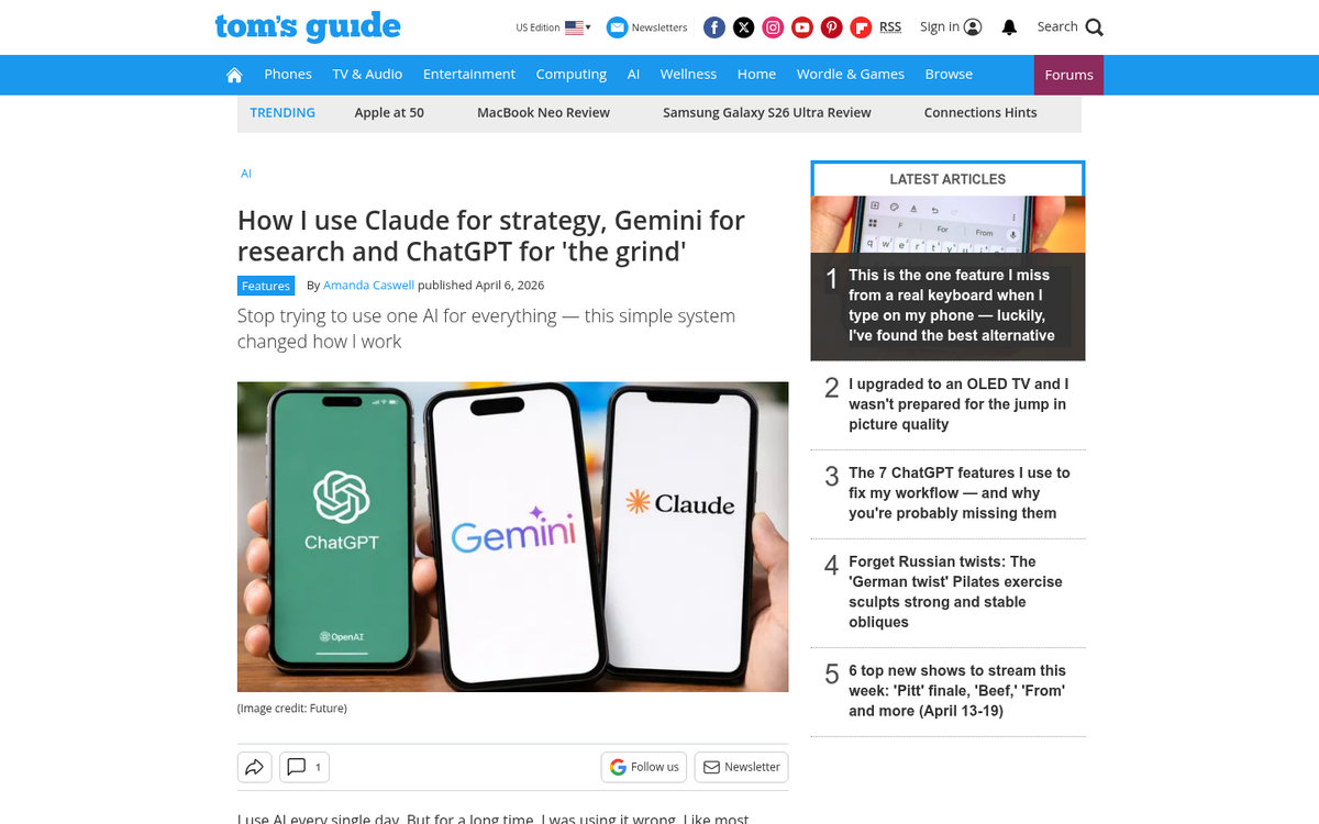 Screenshot of article topic generator tools