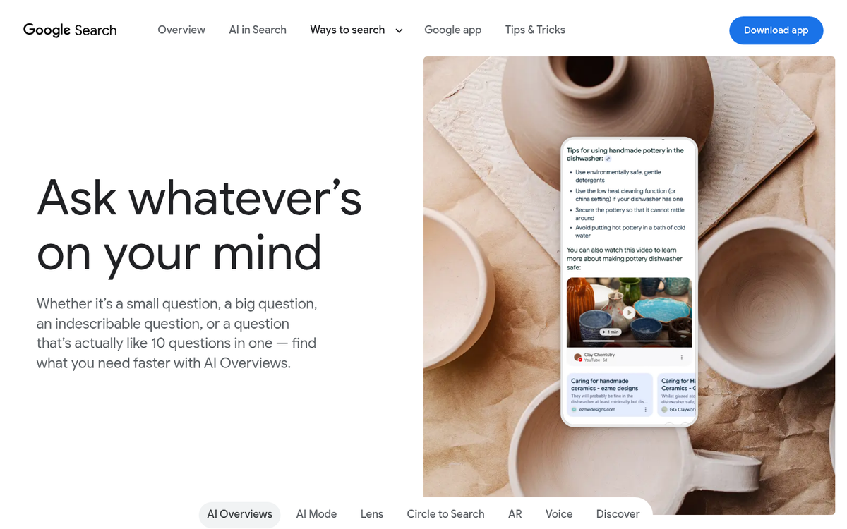 Modern web standards displayed on screen