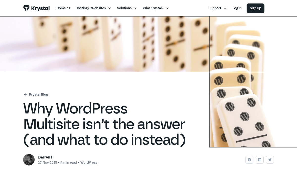 WordPress Multisite network dashboard interface screenshot