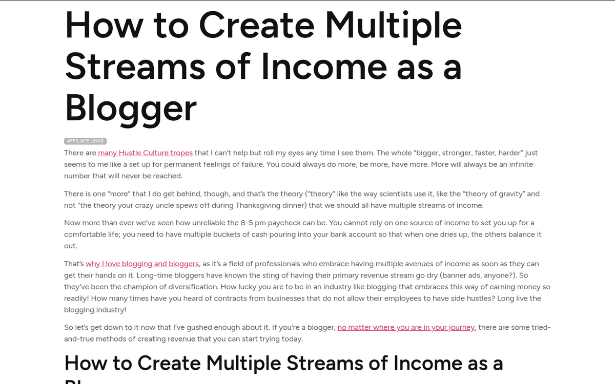 Website displaying multiple ad placements