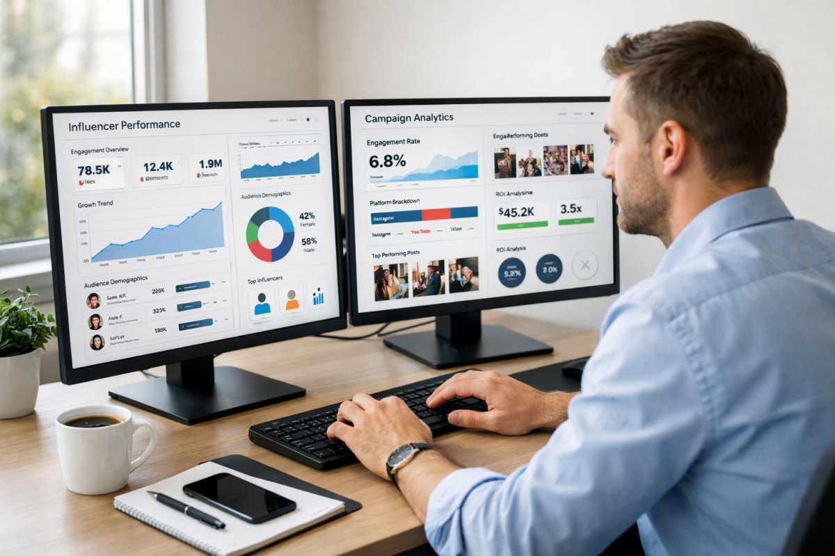 AI chatbot interface for influencer outreach