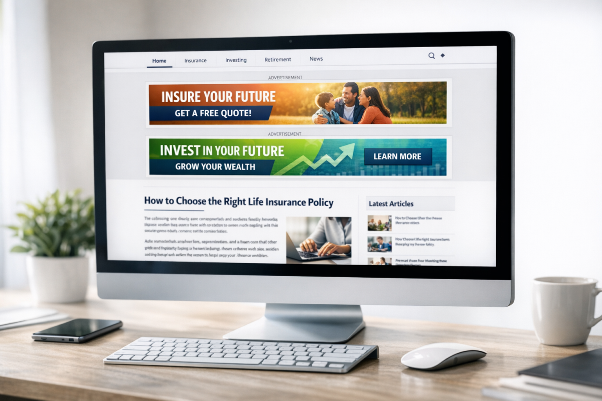 Aggressive blog ad layout maximizing revenue placement