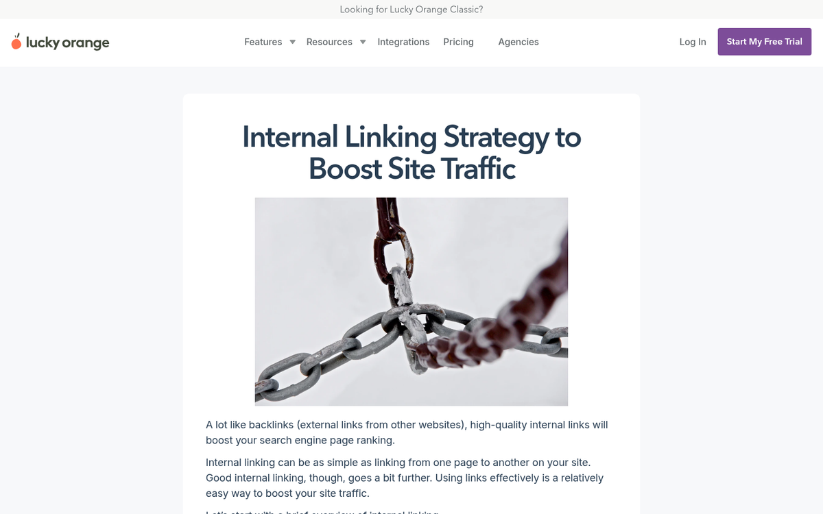 Old blog post with new content link