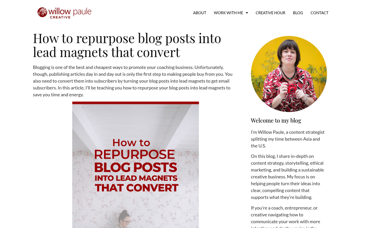 eBook lead magnet download landing page