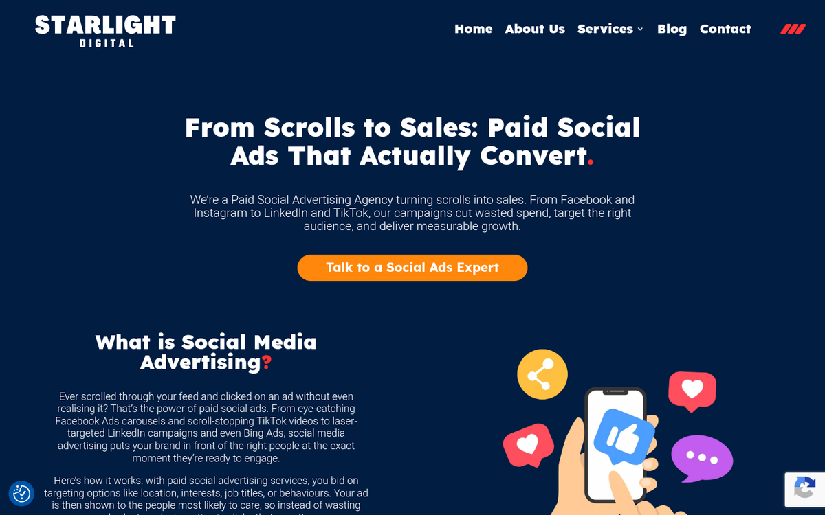 Social media paid promotion options interface