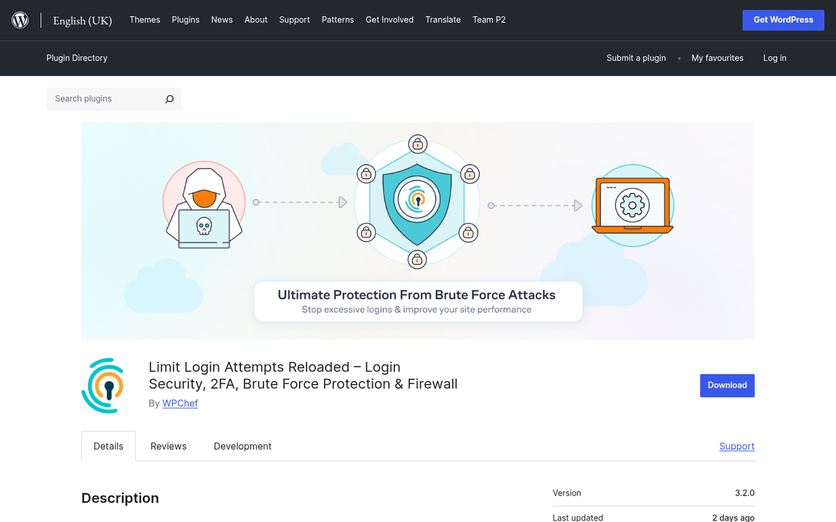 Login Lockdown WordPress plugin settings page