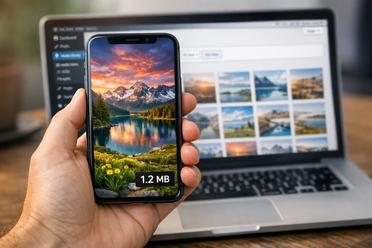 Compressed image files being optimized for web