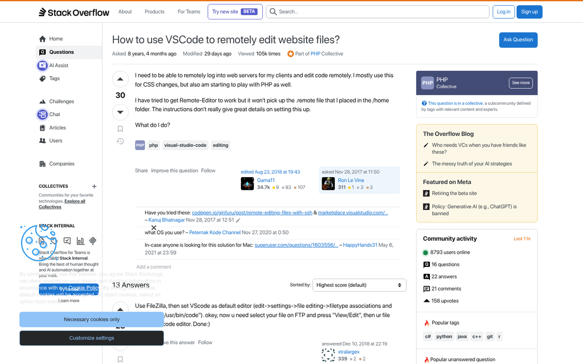 WordPress footer.php file code editor view
