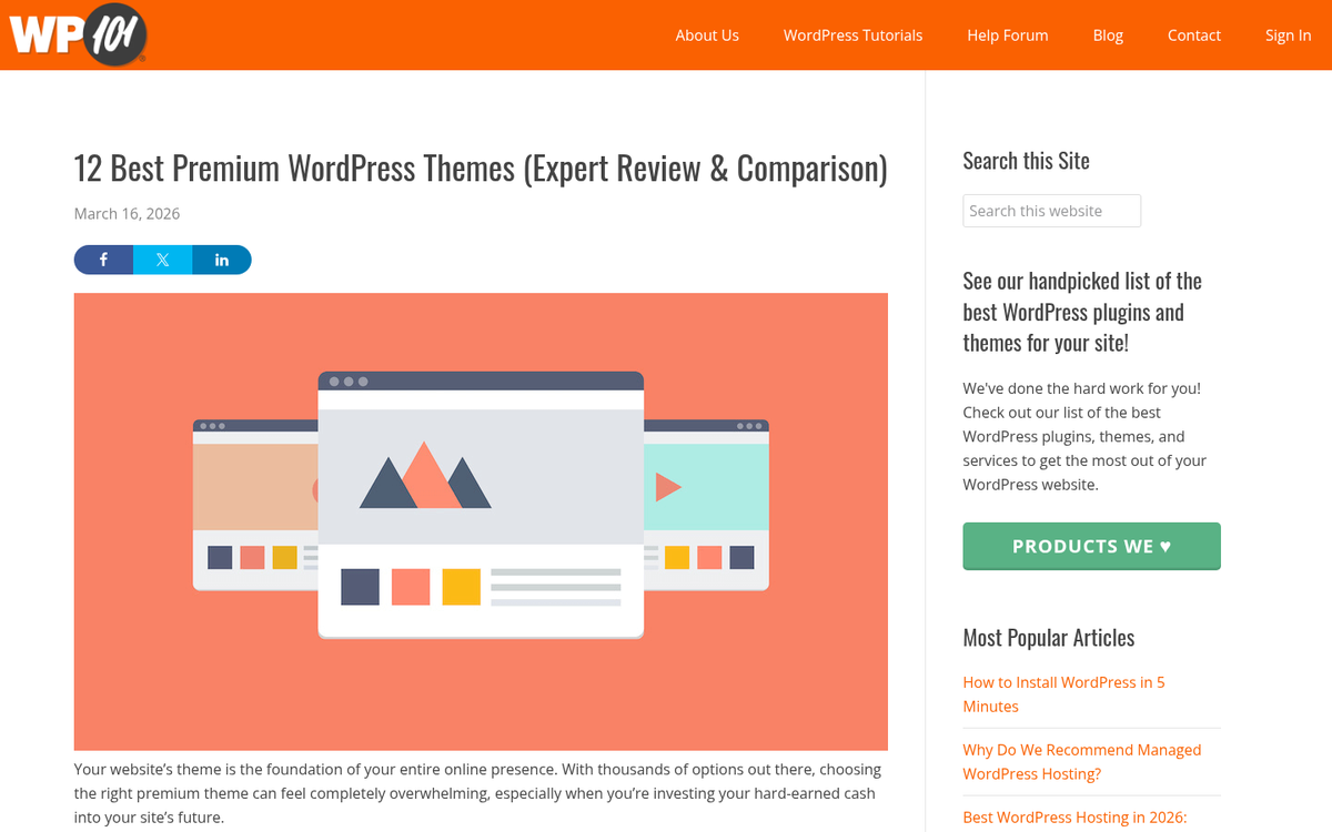 Premium WordPress theme upgrade pricing page