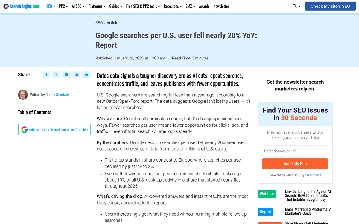 Search engine ranking position graph chart