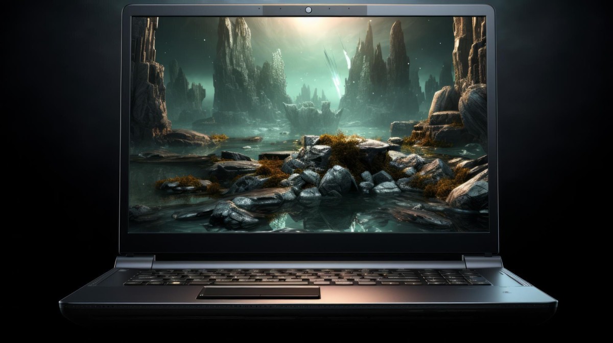 AI robot generating digital artwork creatively