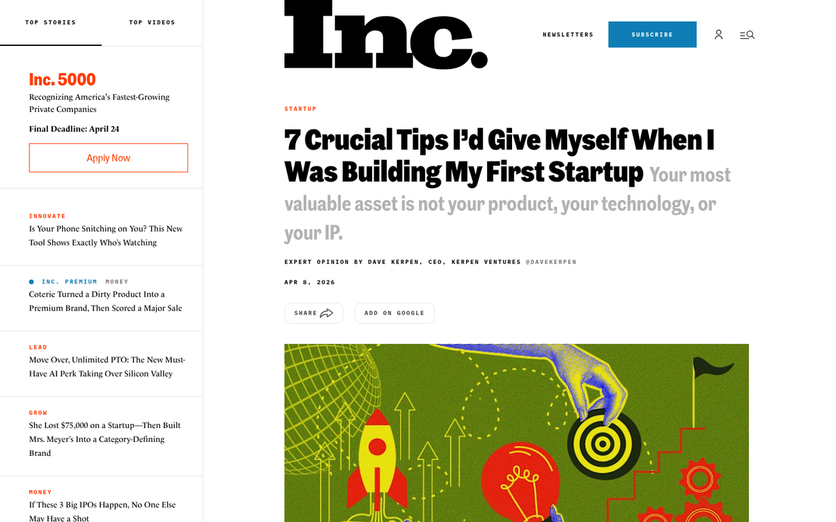 Dave Kerpen's blog with catchy headline