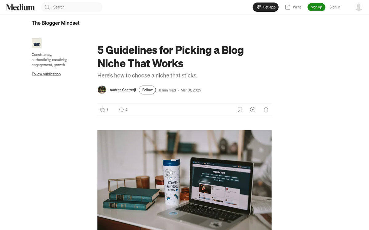 Cindy Ratzlaff website screenshot for bloggers