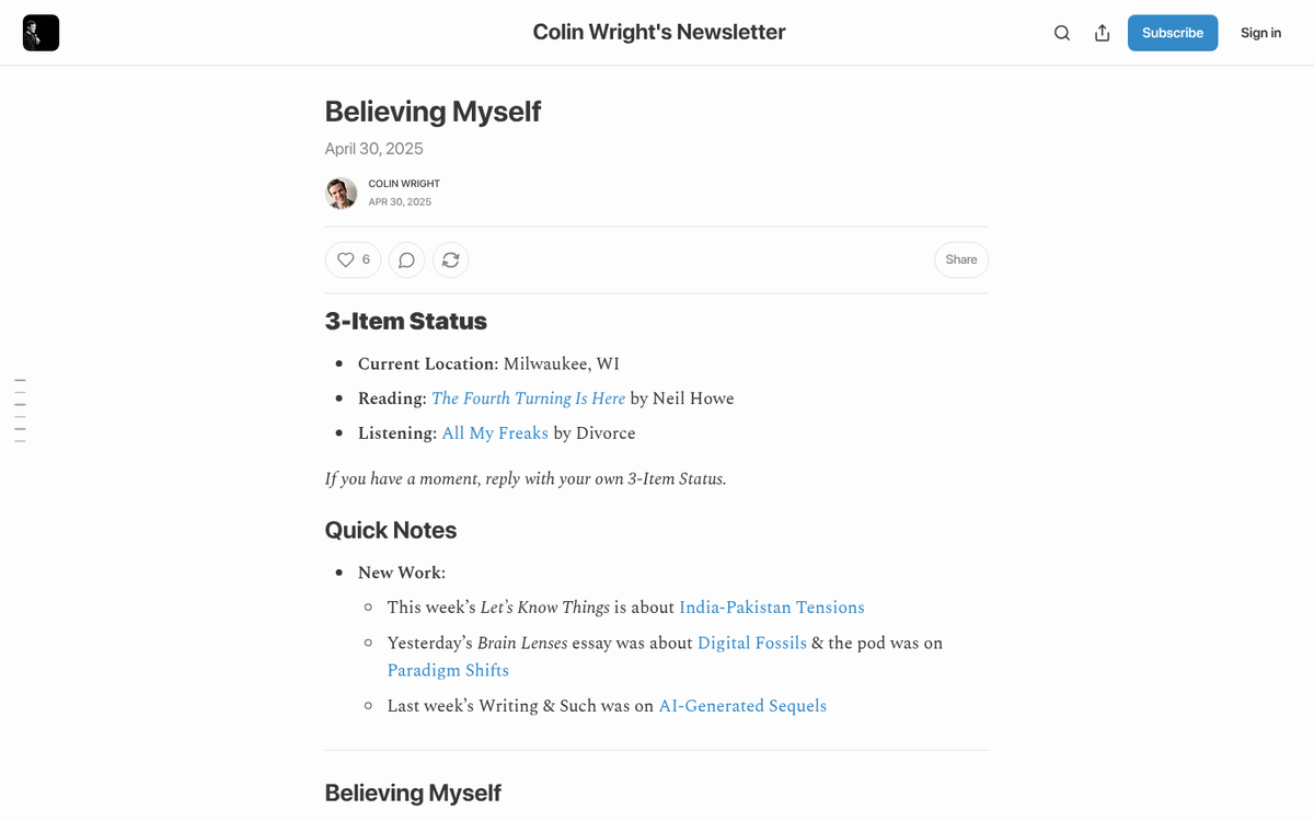 Colin Wright blogger setting content goals