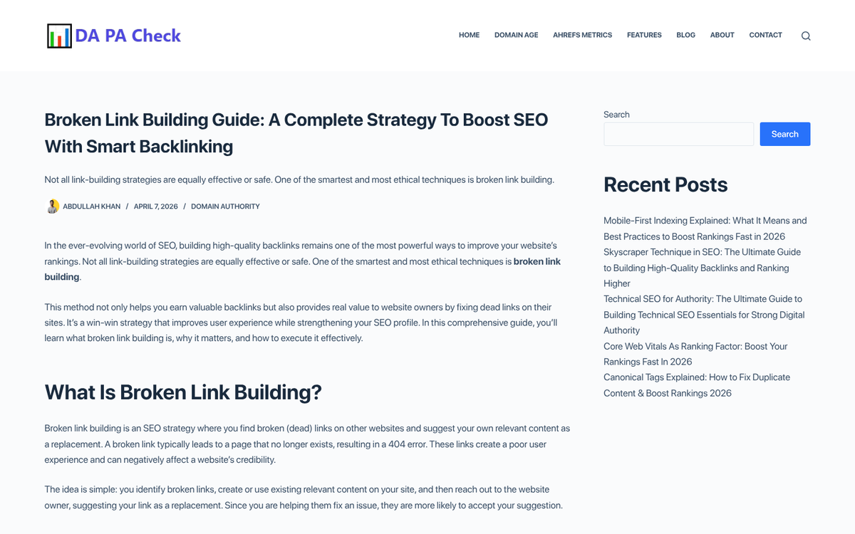 Broken link checker tool search results