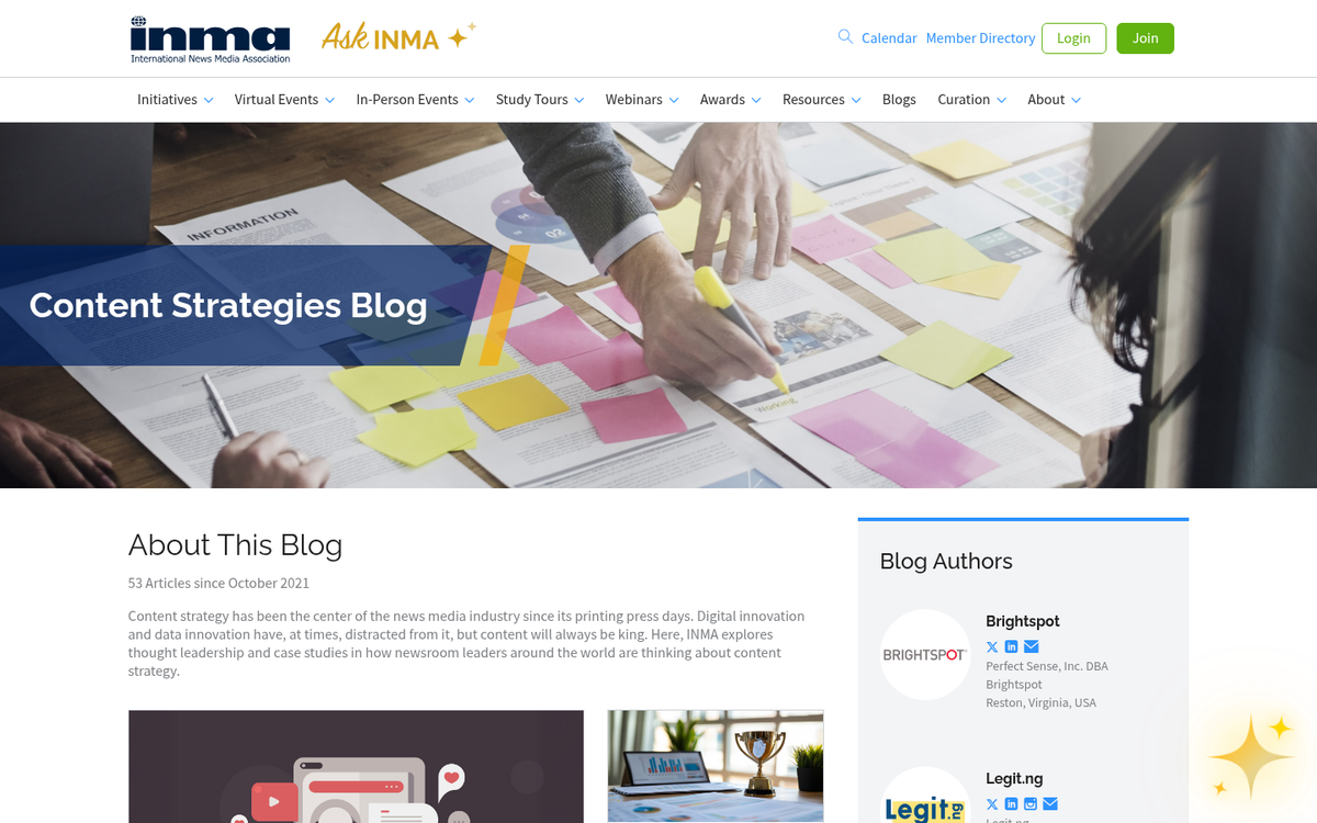 Screenshot of industry news website coverage