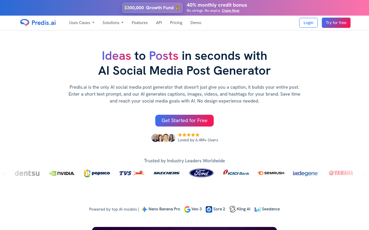 Predis.ai social media automation plugin interface