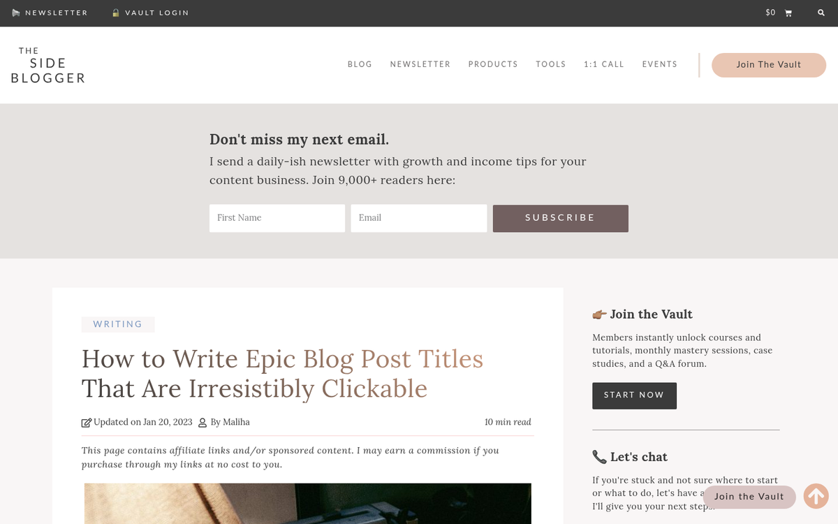 How-to blog headline example screenshot