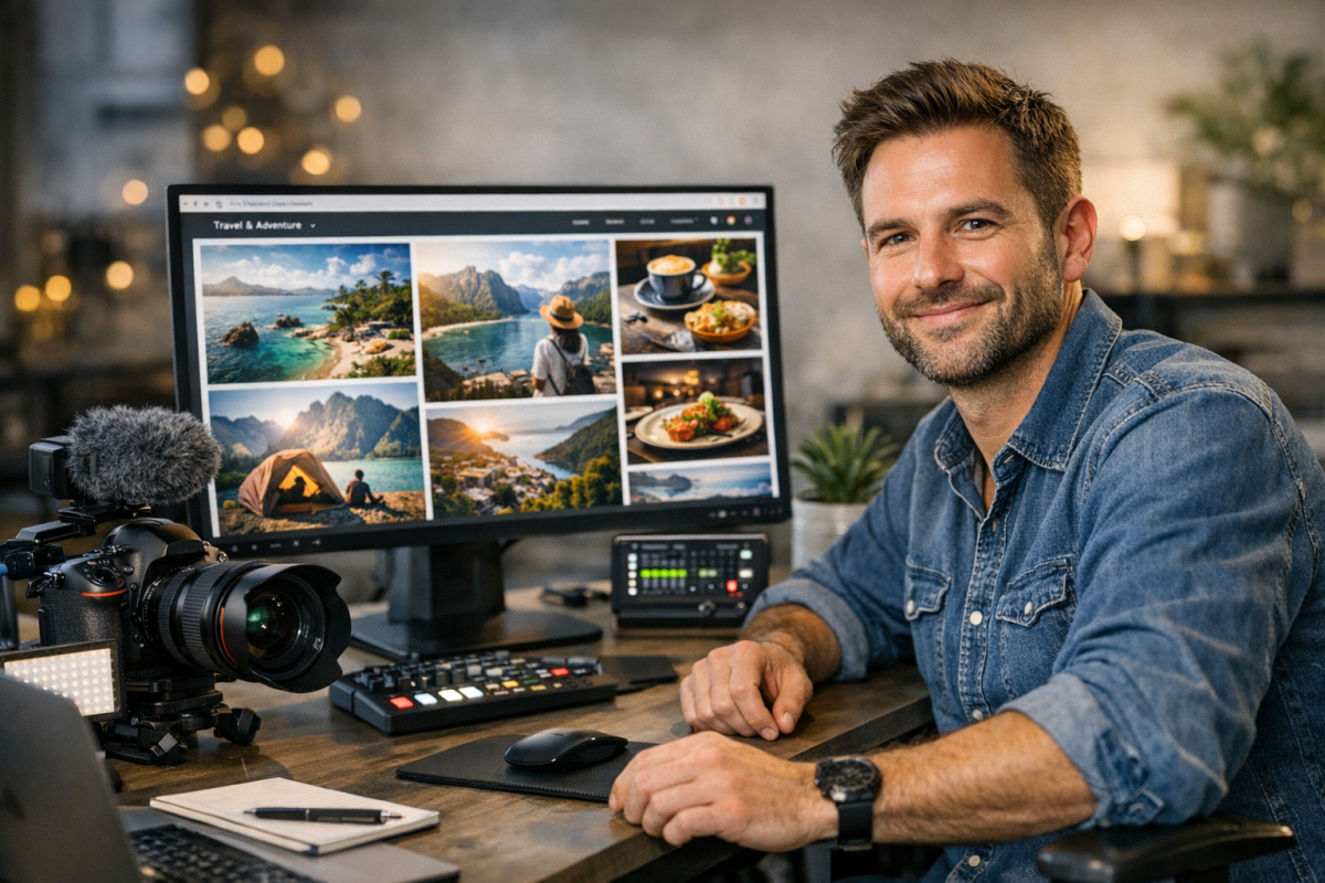 Colorful blog layout with engaging visual elements