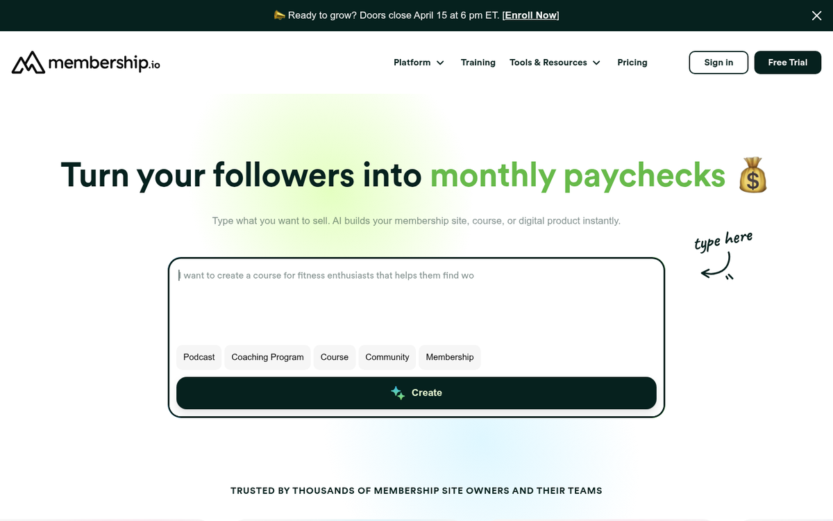 Exclusive members-only online community dashboard